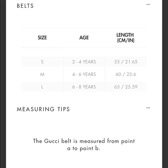 Like new Gucci little girl belt size Large - Picture 5 of 5